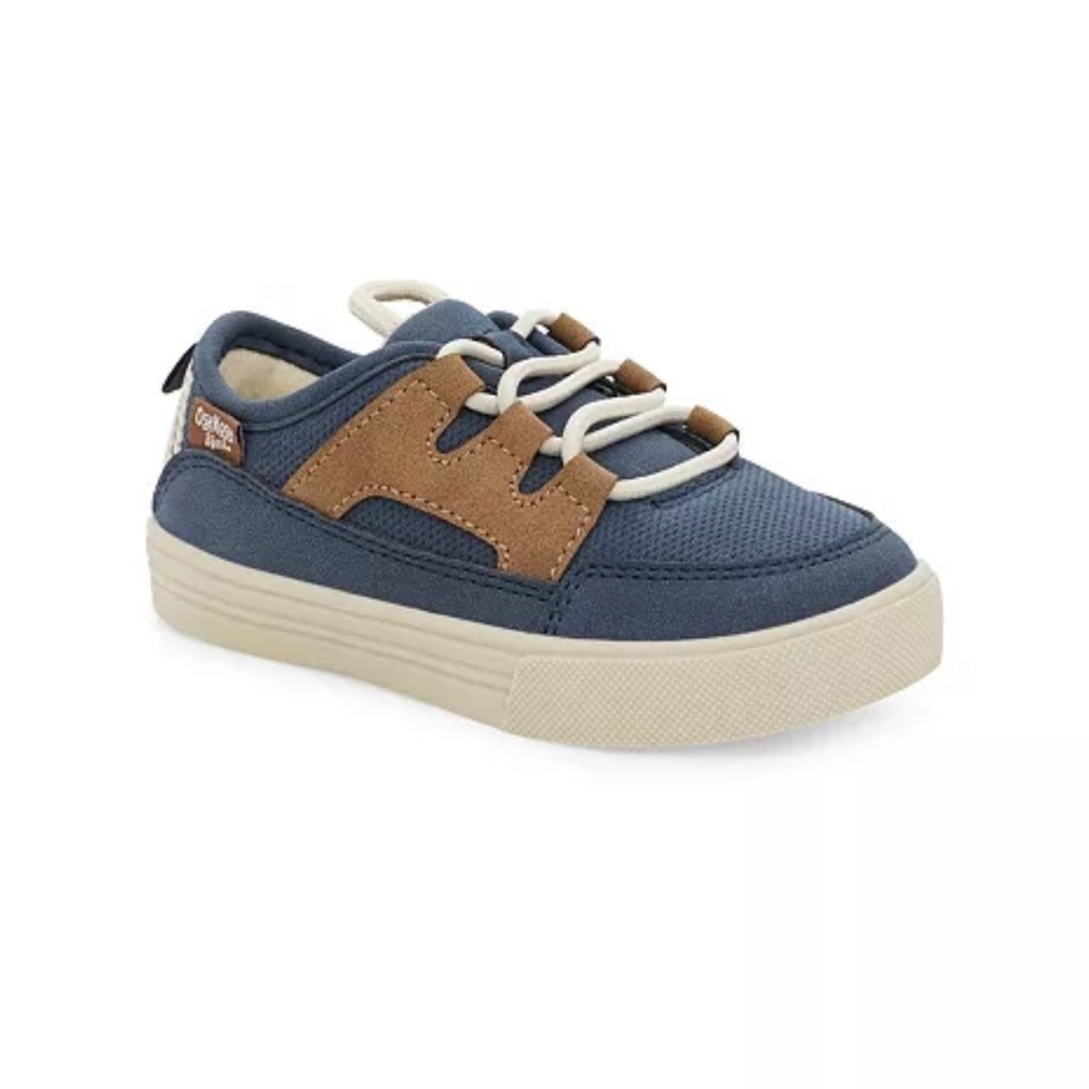 OshKosh Forketa blue/brown slip on sneakers for toddler boys size 5M